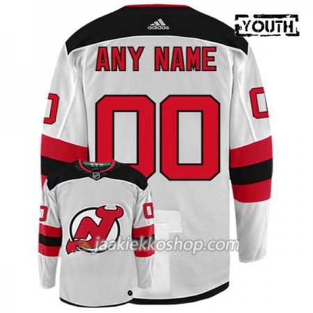 Lapsille NHL New Jersey Devils Pelipaita Custom Adidas Valkoinen Authentic